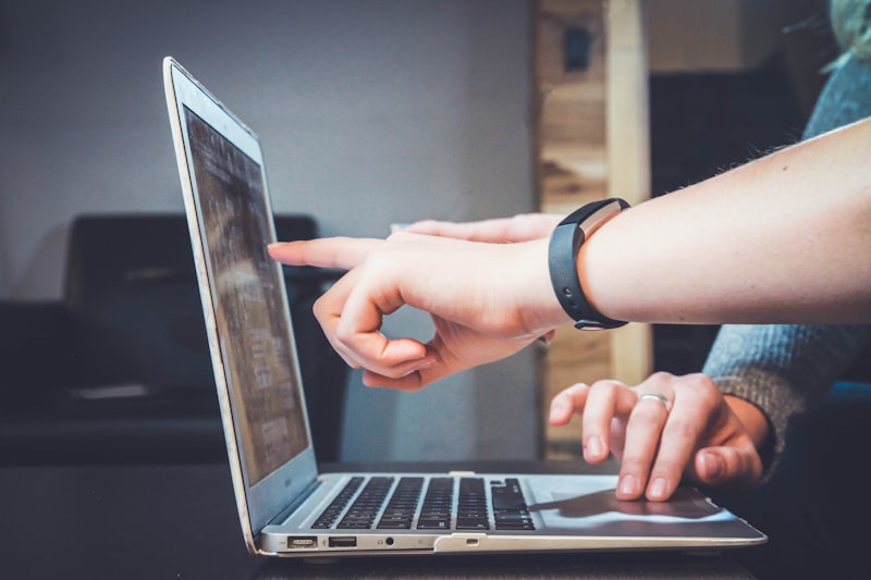 Custom software development on a laptop